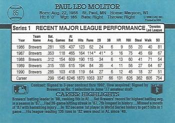 Paul Molitor  baseball card collectible - Main Image 2