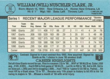 Will Clark  baseball card collectible - Main Image 2