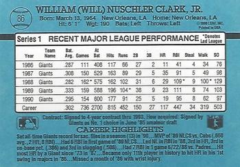 Will Clark  baseball card collectible - Main Image 2