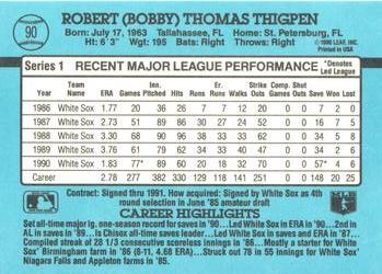 Bobby Thigpen  baseball card collectible - Main Image 2