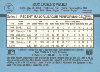 Duane Ward  baseball card collectible - Main Image 2