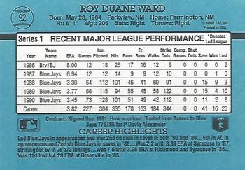 Duane Ward  baseball card collectible - Main Image 2
