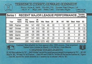 Terry Kennedy  baseball card collectible - Main Image 2