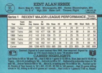 Kent Hrbek  baseball card collectible - Main Image 2