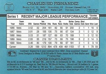 Sid Fernandez  baseball card collectible - Main Image 2