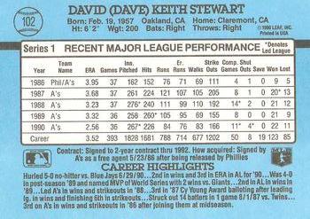 Dave Stewart  baseball card collectible - Main Image 2