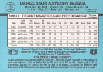Dan Pasqua  baseball card collectible - Main Image 2