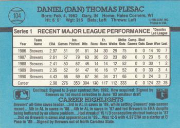 Dan Plesac  baseball card collectible - Main Image 2