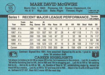 Mark McGwire  baseball card collectible - Main Image 2