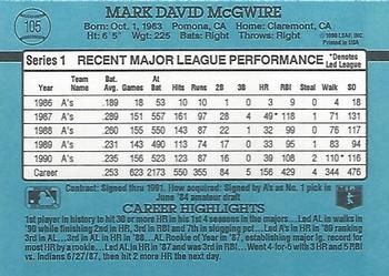 Mark McGwire  baseball card collectible - Main Image 2