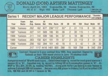 Don Mattingly  baseball card collectible - Main Image 2