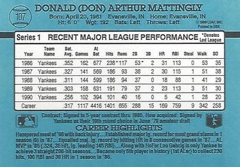 Don Mattingly  baseball card collectible - Main Image 2