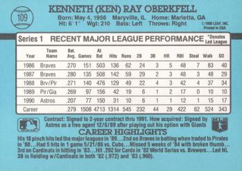 Ken Oberkfell  baseball card collectible - Main Image 2