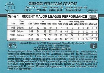 Gregg Olson  baseball card collectible - Main Image 2