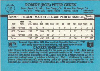 Bob Geren  baseball card collectible - Main Image 2