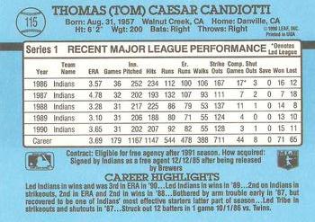 Tom Candiotti  baseball card collectible - Main Image 2