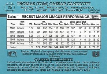 Tom Candiotti  baseball card collectible - Main Image 2