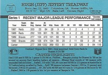 Jeff Treadway  baseball card collectible - Main Image 2