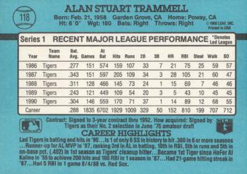 Alan Trammell  baseball card collectible - Main Image 2