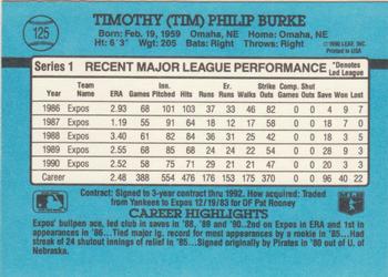 Tim Burke  baseball card collectible - Main Image 2
