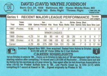 Dave Johnson  baseball card collectible - Main Image 2
