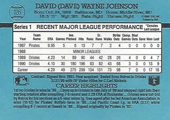 Dave Johnson  baseball card collectible - Main Image 2