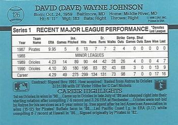 Dave Johnson  baseball card collectible - Main Image 2