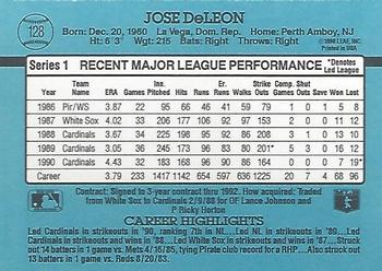 Jose DeLeon  baseball card collectible - Main Image 2