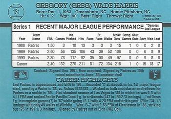 Greg Harris  baseball card collectible - Main Image 2