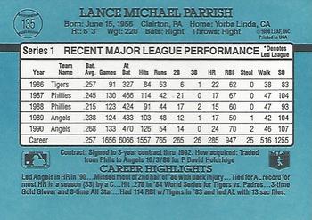 Lance Parrish  baseball card collectible - Main Image 2