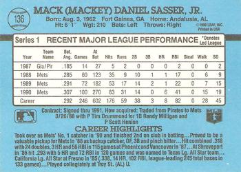 Mackey Sasser  baseball card collectible - Main Image 2
