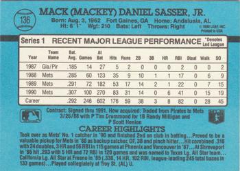 Mackey Sasser  baseball card collectible - Main Image 2