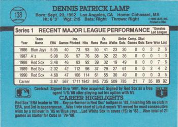 Dennis Lamp  baseball card collectible - Main Image 2