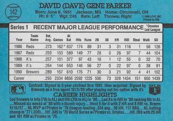 Dave Parker  baseball card collectible - Main Image 2