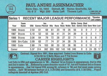 Paul Assenmacher  baseball card collectible - Main Image 2