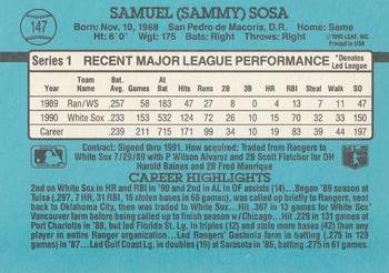 Sammy Sosa  baseball card collectible - Main Image 2