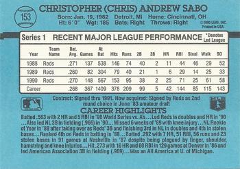 Chris Sabo  baseball card collectible - Main Image 2