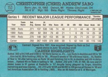 Chris Sabo  baseball card collectible - Main Image 2