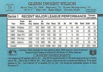 Glenn Wilson  baseball card collectible - Main Image 2
