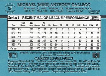 Mike Gallego  baseball card collectible - Main Image 2