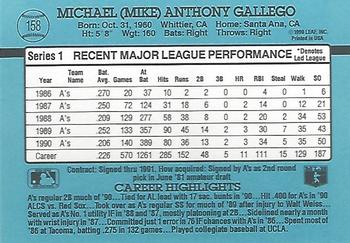 Mike Gallego  baseball card collectible - Main Image 2