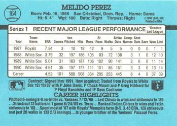 Melido Perez  baseball card collectible - Main Image 2