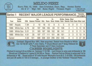 Melido Perez  baseball card collectible - Main Image 2