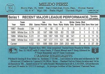 Melido Perez  baseball card collectible - Main Image 2