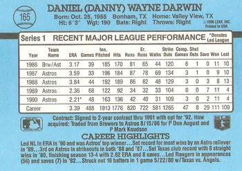 Danny Darwin  baseball card collectible - Main Image 2