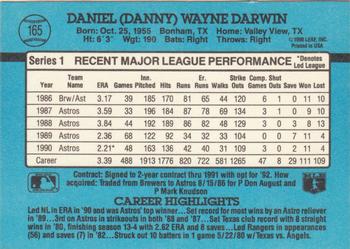 Danny Darwin  baseball card collectible - Main Image 2