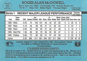 Roger McDowell  baseball card collectible - Main Image 2