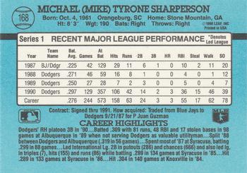 Mike Sharperson  baseball card collectible - Main Image 2