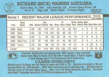 Rick Aguilera  baseball card collectible - Main Image 2