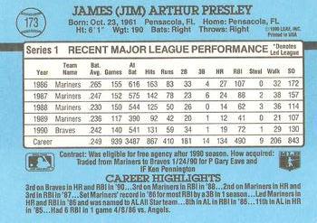 Jim Presley  baseball card collectible - Main Image 2
